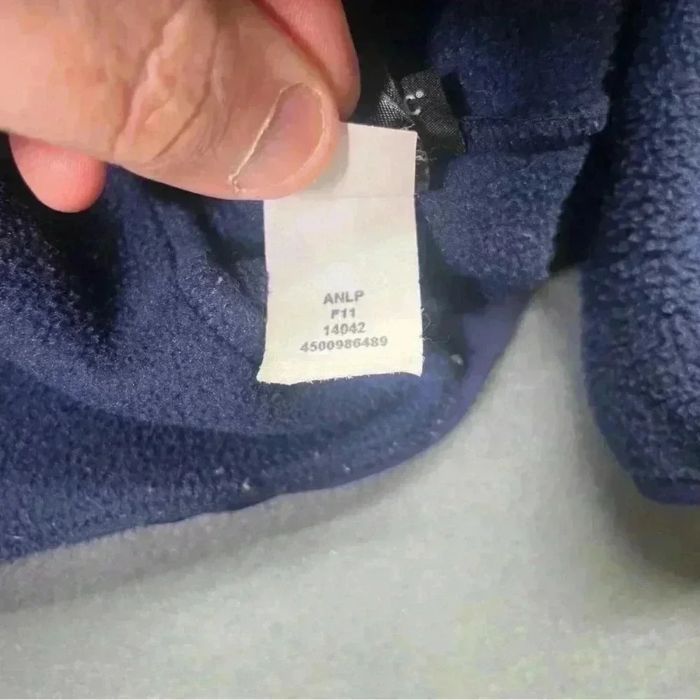 The North Face Polartec Recycled Jacket Coat Womens M Navy Heavy Warm Winter - Picture 6 of 9